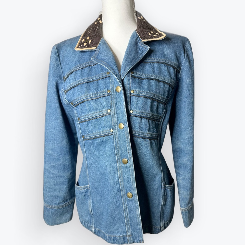 Vintage Western Denim Jacket - Nancy Bolyn City girl - size 8/ Medium